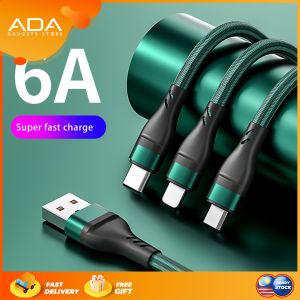6a Fast Charging Usb Cable/Micro Type C Lightning Usb Quick Charge Cable/Cable for iPhone Android 6a Ready Stock Ada Gadgets Store