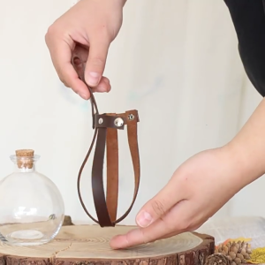 Potion chai với túi da giữ phù thủy Halloween Potion Hũ đựng thủy tinh với nút bần đồ ngăn chặn trang phục phù thủy phụ kiện