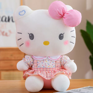 JOJO CASTLE Genuine Sanrio Hello Kitty Kuromi Baby Stuffed Toys Anime Plush Toys Throw Pillow Kids Birthday Gifts Halloween Children Dolls For Girls 三丽鸥 娃娃