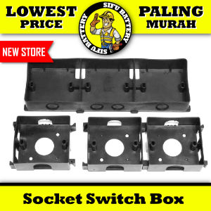 PVC Conceal Socket Switch Base / Nut Box / Surface Type Switch Box Casing (BLACK)