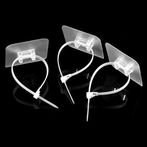 Houseeker สายรัดสายไฟผูกซิปล็อคในตัวสายรัดหนังผูกตัวหนีบสายเคเบิลที่แข็งแกร่งยึดหัวเข็มขัดท่อน้ำผนังที่ยึดปลั๊กครัวกระเป๋ามีตัวล็อก