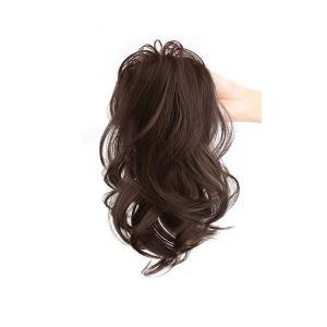 BAIXL Daily Party Soft Synthetic Girls Invisible Female Smooth Fluffy Women Short Straight Ponytail Hair Extension Pony Tail Hairpiece Claw Clip Ponytail