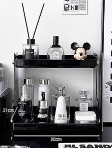 *SG Stock* Multi Storage Rack Desktop Rack Table Rack Desktop Shelf Countertop Rack Makeup Storage Rack Perfume Storage Rack BW