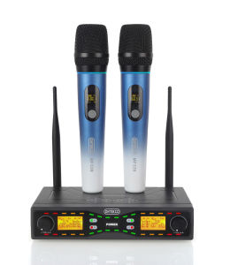 Bộ micro không dây đầu thu Ontekco Mf-339 thiết kế đẹp chuẩn sóng UHF chỉnh tần số tắt sóng trên tay mic khoảng cách bắt sóng xa chống hú tương thích với âm ly loa kéo vang
