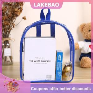 【LAKEBAO】 Trọng lượng nhẹ trong suốt Ba lô Dễ Thương Dây kéo đôi vai thạch cuốn Sách Túi