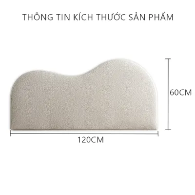 Đệm đầu giường đám mây decor phong cách Minimalism vải lông cừu mềm mại GC37/GC39