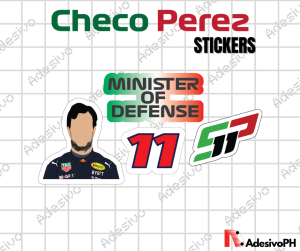 Sergio Perez Sticker Pack / GLOSSY / MATTE / HOLOGRAPHIC RAINBOW / Waterproof / Scratchproof