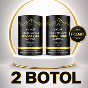 Shilajit Gold Gummies BIYODE (60 Gummies) - Stamina Lelaki Fokus Harian Mood & Imun Kurang Kelesuan