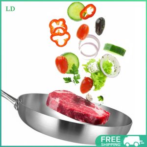 COD [Free Shipping] Stainless Steel Nonstick Frying Pan for Induction Cookers 22cm Compact Design for Small Kitchens