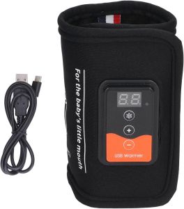 Bottle Warmer Milk Warmer Bag Constant Temperature Quick Heating with LCD Display and Accurate Temperature Control Car Heat Thermal Breast USB Bottle Warmer for Home Outdoor Indoor Traveling Driving