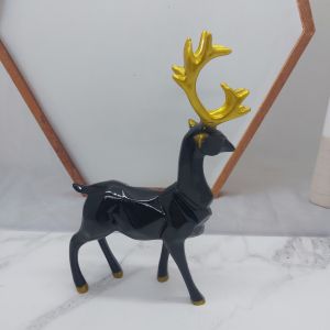 Patung Hiasan Patung Rusa Anggur Pendingin Ornamen Dekoratif Ruang Tamu Patung Hiasan Patung Rusa Skandinavia Hitam