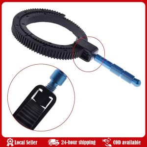 For SLR DSLR Camera Accessories Adjustable Rubber Follow Focus Gear Ring Belt with Aluminum Alloy Grip for DSLR Camcorder Camera Adjustable Zoom Focusing Follow Focus Handle Scale Lever with Gear Ring for Camera Lens