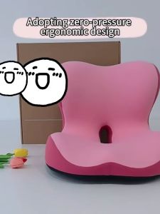 3-in-1 Memory Foam Seat Cushion Ergonomic Lumbar Back Support with Gel Cooling Cover Chair Car Seat