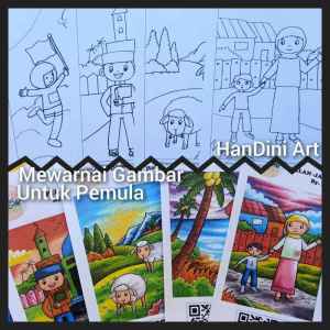 Mewarnai Gambar PEMULA Bersama Bunda HanDini Kertas mewarnai Gambar Jadi Tutorial Scan Barcode Belajar Mewarnai