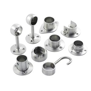 ตัวรับราวตู้เสื้อผ้า ตัวรับราว แป้นรับราว แป้นยึดราว กลม 25 มม สำหรับตู้เสื้อผ้า ราวผ้าม่าน ราวรถเมล์ (ราคาต่ออัน)