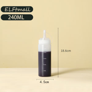 ELFtmall ขวดบีบซอส ขวดน้ำจิ้ม ปากแหลม ขวดซอสพริก ขวดซอส ขวดบีบนมข้น ขวดซอสมะเขือเทศ ขวดซอสพลาสติก ขวดใส่น้ำเชื่อม มีฝาปิด พลาสติกปลอดภัยกับอาหารขวดบีบ