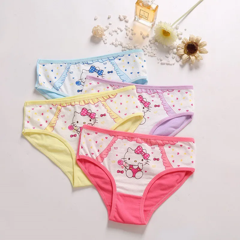 SMY 4 Pieces/Lot High Quality Cotton Girls Panties Cute Fashion