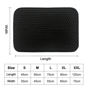 Cat Litter Mat EVA Double Layer Pet Cat Litter Pad Bottom Non-slip Litter Box Mat Litter Trapper