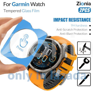 Zionia 2pcs Full Screen Protector Film for Garmin Fenix 8 E AMOLED 51mm 47mm 43mm 7X 7 7S Pro Sapphire Solar Forerunner 70 170 Music 955 255 165 Approach S70 42mm HD 9H 2.5D Tempered Protective Glass Explosion-proof Anti Scratch Film Accessories