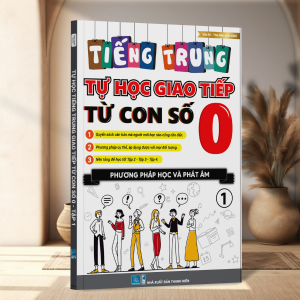 Sách-Combo: Tự học tiếng trung giao tiếp từ con số 0 tập 1+2+3+4 (có file nghe và video bài giảng)