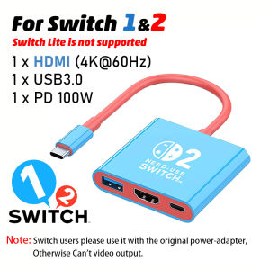 🇸🇬[Ready Stock] 3-IN-1 Portable Switch 2 & 1 Dock USB C Hub for Nintendo Switch 2 Oled/NS TV Dock HDMI Adapter Laptop Docking Station