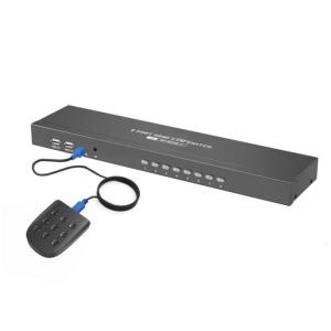 8 Port KVM Change 4Kresolution 30Hz USB Sharing Metal Housing Many Device Control Port And Play