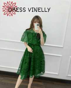 SC-DRESS VINELLY BRUKAT /  DRESS BRUKAT KEKINIAN / DRESS BRUKAT WANITA TERLARIS / DRESS BRUKAT KONDANGAN / DRESS BRUKAT MURAH / FASHION WANITA / MIDI DRESS BRUKAT / DRESS BRUKAT CANTIK / BISA COD