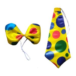 Dot Print Clown Bow Tie/Necktie/Hairband for Woman Men Halloween Adult Teens Carnivals Party Taking Photo Supplies