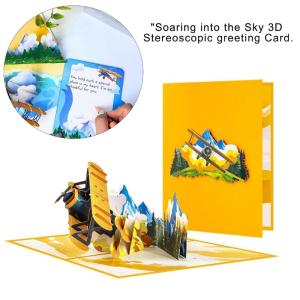 Máy bay bật lên sinh nhật Ngày của Cha thiết kế 3D cho cha chồng ông nội với phong bì