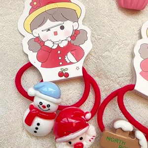 Kids Holiday Hair Accessories 5/10Pairs Mix Styles Resin Hair Elastics Hair Decoration For School Parties