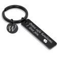 Stainless Steel Drive Safe Keychain 26 Letters A-Z KeyChain Father Valentine's Day Gift. 