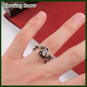Blowing Vintage Cute Cat Rings Women Jewelry Trendy Adjustable Ring Gift Party Accessories