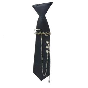 Fringed Chain Necktie Knot Free Adjustable Shirt Tie for Teens Boy Girl School Neck Tie Fashion Anime Neckwear