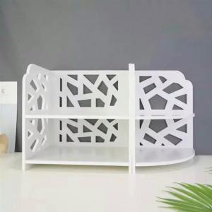 DIY Desktop Racks Double-Layer Storage Desk Organizers Bookshelf Cabinet Cosmetic Skin-Care Stationery Storage Box Buku Rak Buku Book Shelf Rack