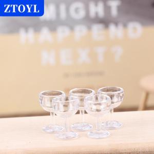 [COD]🔥🔥🔥ZTOYL 10Pcs 1/12 Dollhouse Miniature Red Wine Cup Wine Glass Kitchen Decor toy