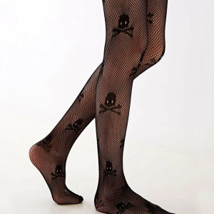 【Hoa Cúc Nhỏ】quần Bó Gợi Cảm Quần Tất Cao Đến Đầu Gối Đầu Lâu Halloween Cho Nữ Quần Tất Lưới Lưới Lưới Làm Quà Tặng Cho Nữ