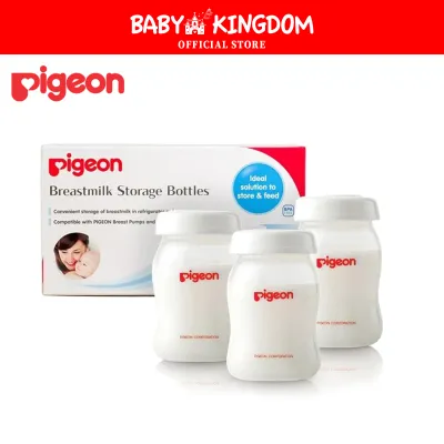 Pigeon Breastmilk Storage Bottles – Wide Neck (3pcs)