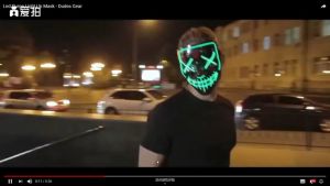 2PC ⭐24 Colors Halloween Mask Spook House LED Mask Neon Party Decoration Luminous Light Scary The Purge Glow In Dark Horror Skull Cosplay Company Party Halloween LED Mask
