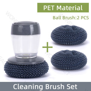 Dish Brush Stainless steel Sponge Brush Kitchen Decontamination Clean Removable For Easy Cleaning