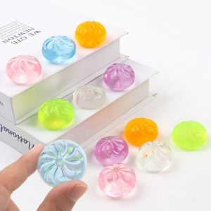 LUXURYLYN 1/5pcs Mini Dumplings Toy with Steamer Gift Squeezable Toys Set Squeezable Fidget Sensory Toy For Adults