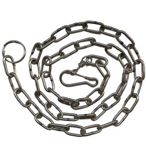 xích chó mắt hàn INOX 5 size chiều dài 150cm có móc chống xoắn ( xích không vòng cổ )