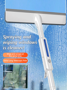 Doublesided water spray extension cleaning tools for special window glass