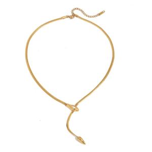 Adjustable Length Y Shaped Zircon Necklace In Stainless Steel Stylish Clavicle Chain For Women Elegant Gift