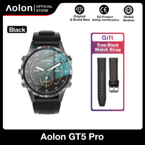 Aolon GT5 Pro jam tangan pintar Jam Running Pria Pace Compass Smart Watch 1.6 inch Full Screen Bluetooth Call 100+ Sport Mode Smartwatch Heart Rate Jenis bisnis 163” terbaru smartwatch