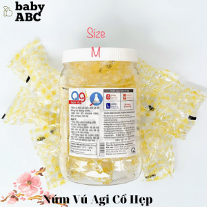 Núm Vú Agi Cổ Hẹp Silicon Tiêu Chuẩn Dùng Cho Bình Cổ Hẹp Agi và 1 Số Bình Sữa Tiêu Chuẩn Cổ Hẹp Thông Dụng Khác 1 hủ 20 Cái