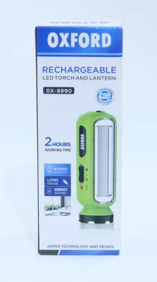 OXFORD OX8990 LED MINI RECHARGABLE EMERGENCY TORCH LIGHT LANTERN 2IN1 Night Fishing Camping Hiking
