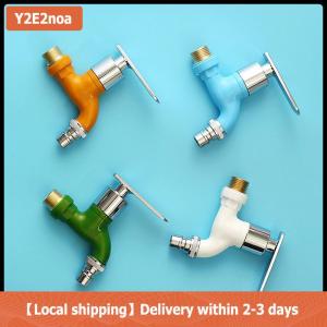 【Local shipping】 4 Colors Faucet 1 2 Male Wall Mounted Washing Machine Faucet Plastic Water Hose Quick Connector Garden Balcony Faucet
