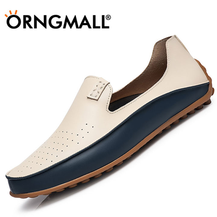 ORNGMALL Men's Flats Shoes Breathable Casual Moccasin