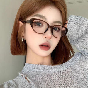 FYFS +100 to +400 Cat Eye Frame Reading Glasses Womens Fashion Presbyopia glasses Anti-blue Cat Eye Farsightedness glasses HD long sighted glasses Retro Transparent Color
