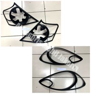 PAKET / SATUAN GARNISH HITAM DEPAN BELAKANG BRIO LAMA 2011-2016 JSL LIST HITAM LAMPU UTAMA MOBIL JSL BRIO LAMA